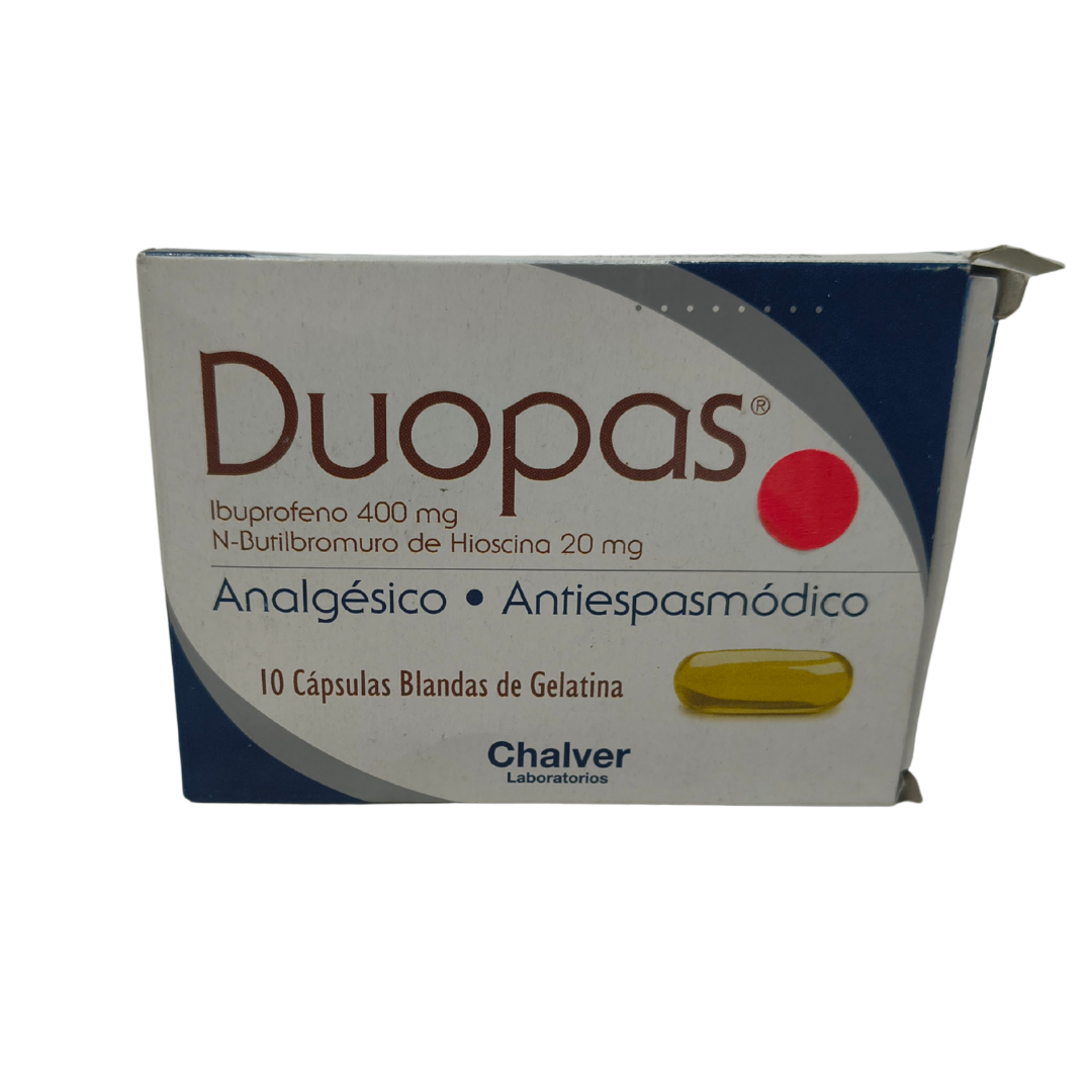 DUOPAS X UND (ibuprofeno + N-Butilbromuro de hioscina)
